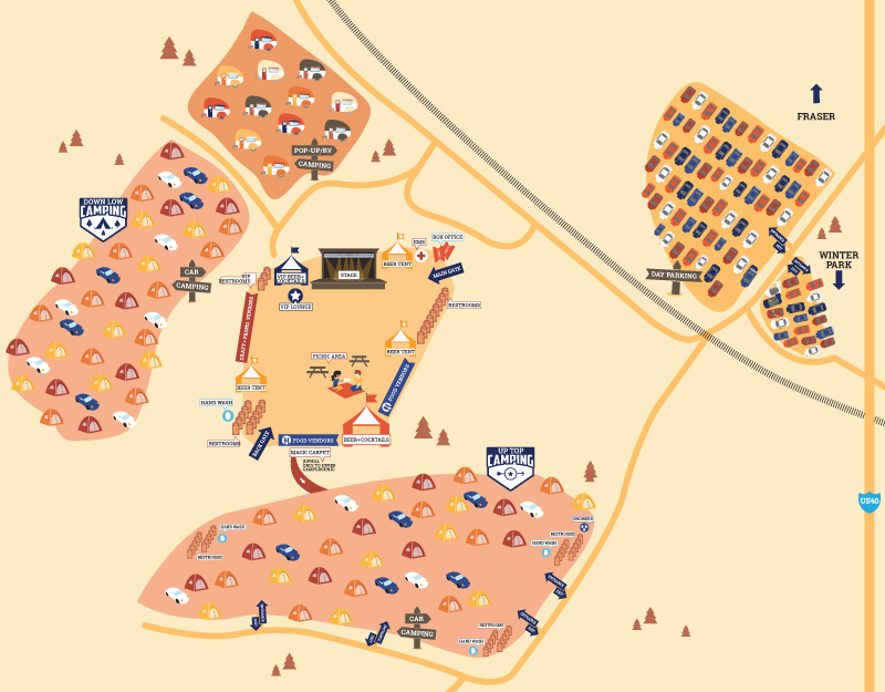 Divide Music Festival Map